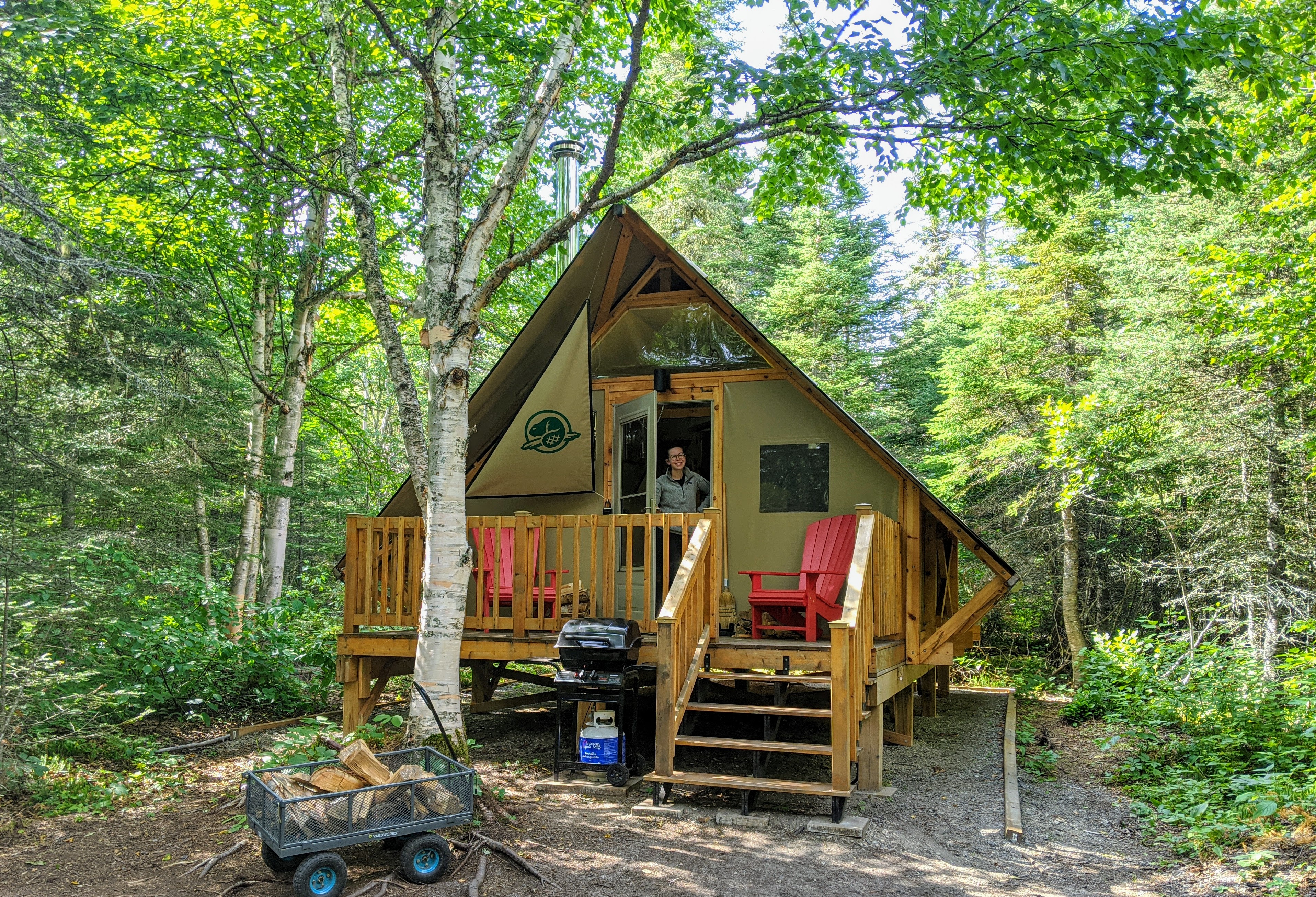 oTENTik from the front of the campsite