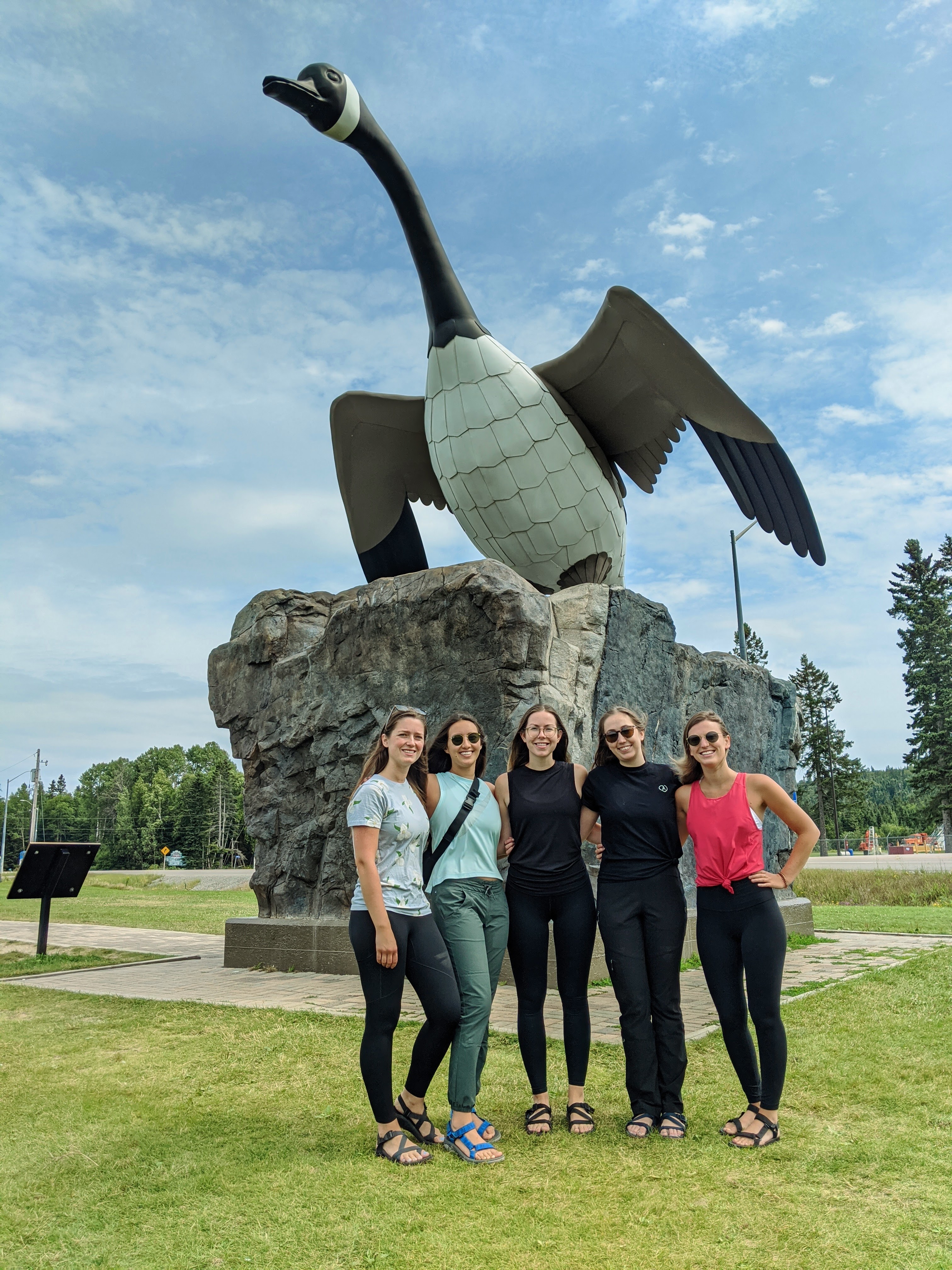 5 Girls in front of the Wawa Goose